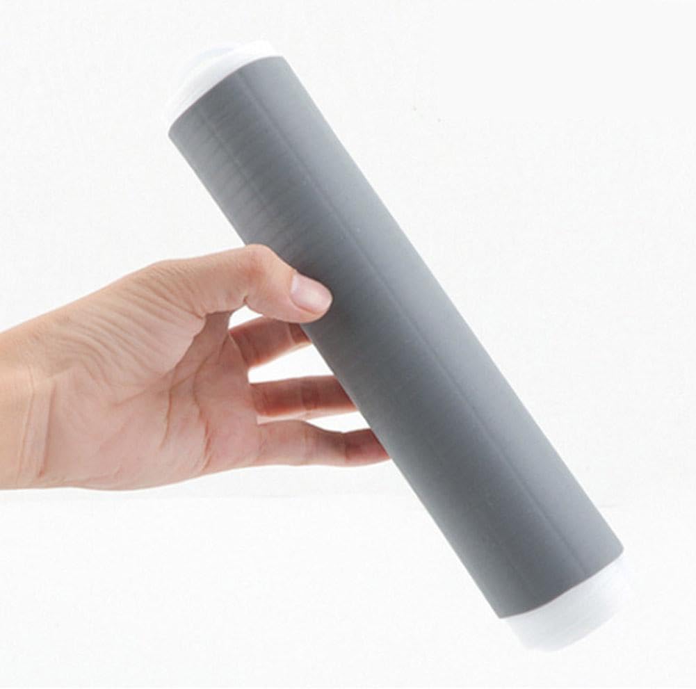 Pot Handle Anti-Scalding Heat Insulation Silicon Cover,Iron Wok Handle Thermal Insulation Handle Cover Sleeve,Kitchen Pans Handle Anti-scalding Grip Tape (Large), GREY