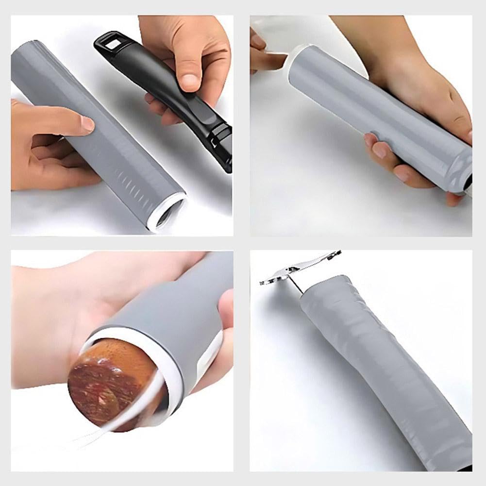 Pot Handle Anti-Scalding Heat Insulation Silicon Cover,Iron Wok Handle Thermal Insulation Handle Cover Sleeve,Kitchen Pans Handle Anti-scalding Grip Tape (Large), GREY