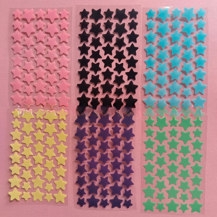 Pimple Patches for Face, Hydrocolloid Acne Patches, Cute Star Zit Covers, Colorful Spot Stickers with Tea Tree, Salicylic Acid & Cica Oil