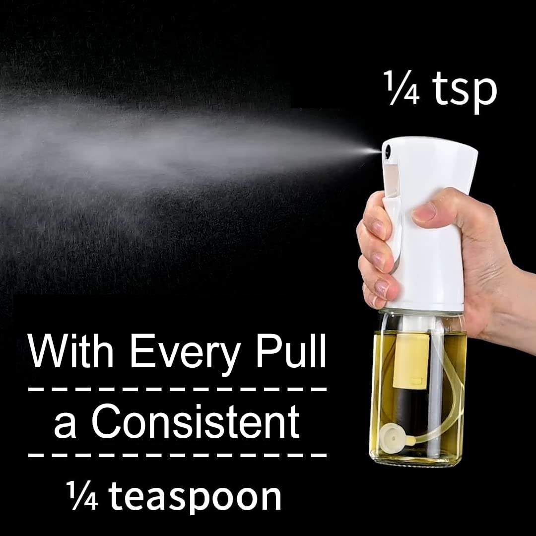 Olive Oil Sprayer for Cooking - Olive Oil Mister Spray Bottle for Cooking -  Air Fryer Accessories - Refillable Glass Dispenser for Kitchen