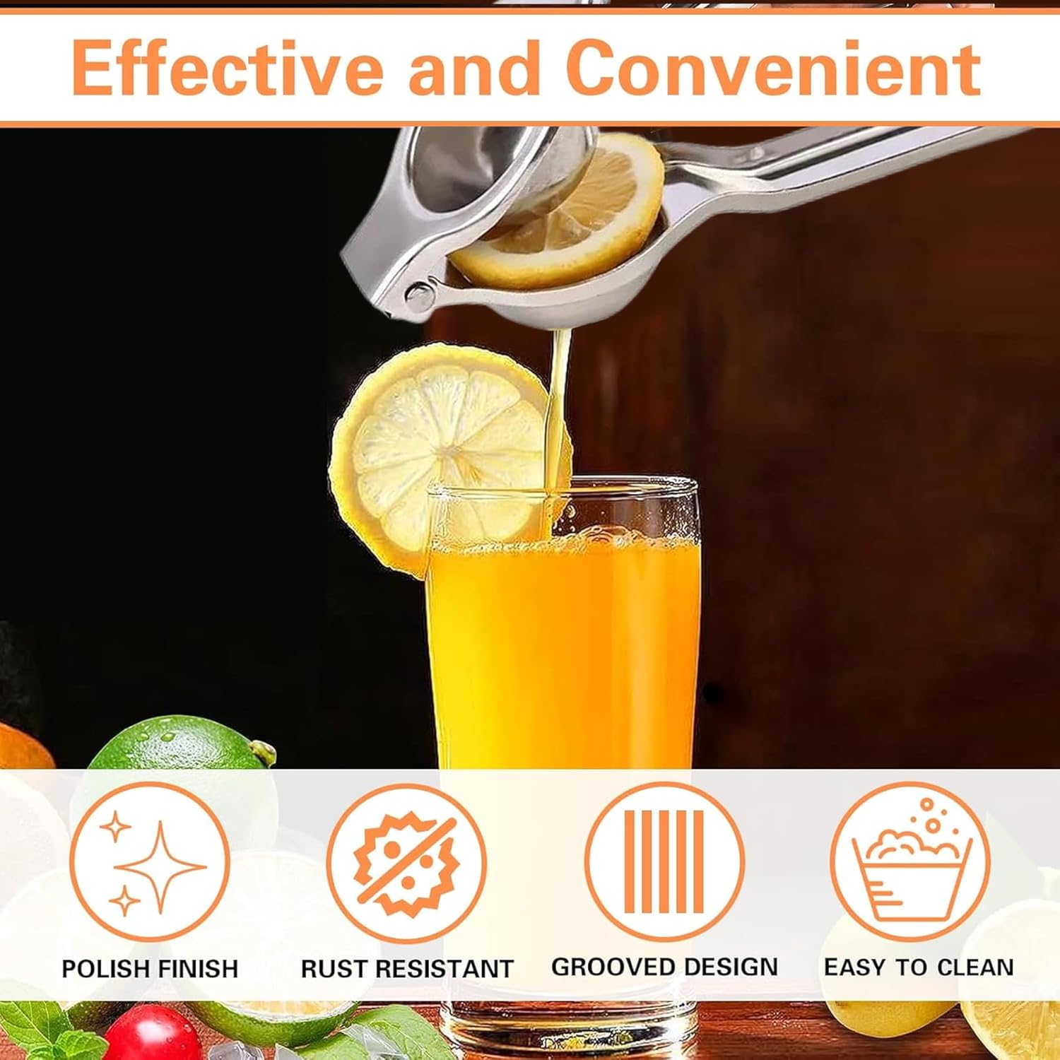 Lemon Squeezer Heavy Duty - Handheld Aluminum Citrus Juicer, Manual Citrus Press Juicer, Orange & Lemon Press - Kitchen Tools And Gadgets For Making Fresh Juice - Dishwasher-Safe