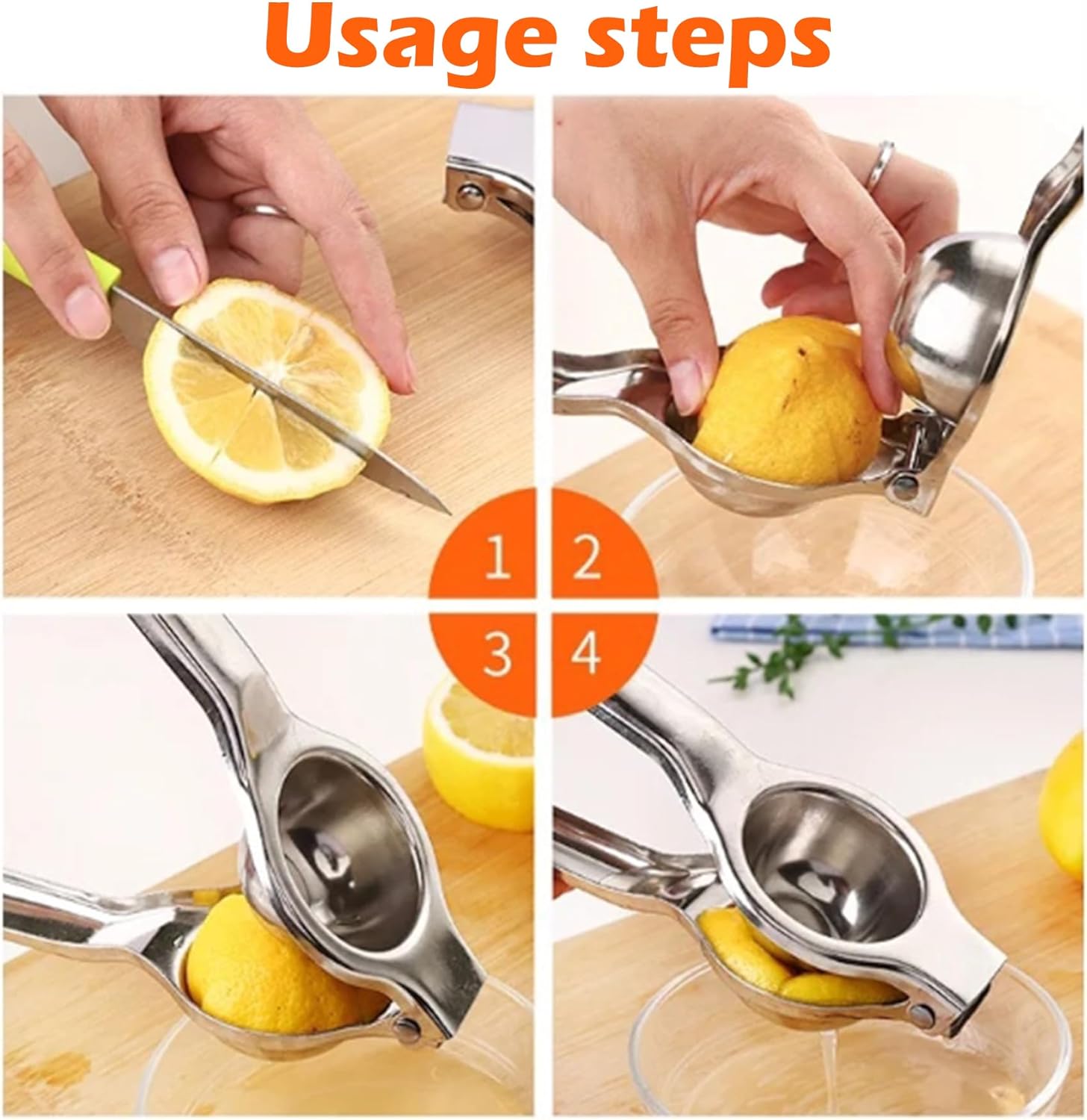 Lemon Squeezer Heavy Duty - Handheld Aluminum Citrus Juicer, Manual Citrus Press Juicer, Orange & Lemon Press - Kitchen Tools And Gadgets For Making Fresh Juice - Dishwasher-Safe