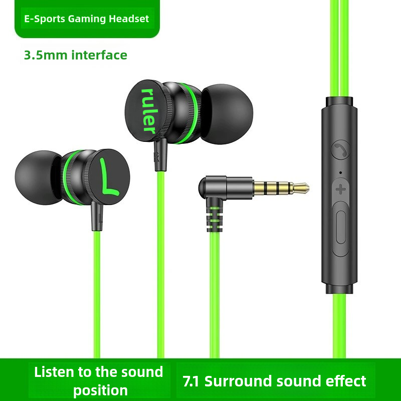 Metal magnetic wired Type-C earphones, in-ear subwoofer mobile phone wire-controlled tuning e-sports game earphones