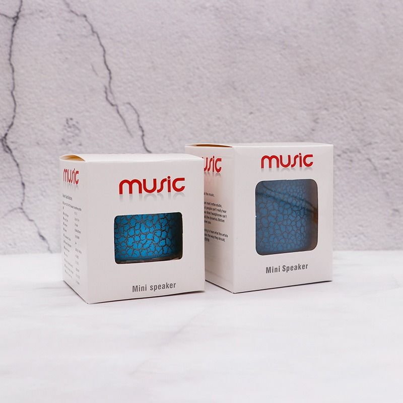 New mini crack bluetooth speaker, portable card subwoofer speaker led luminous wireless speaker gift