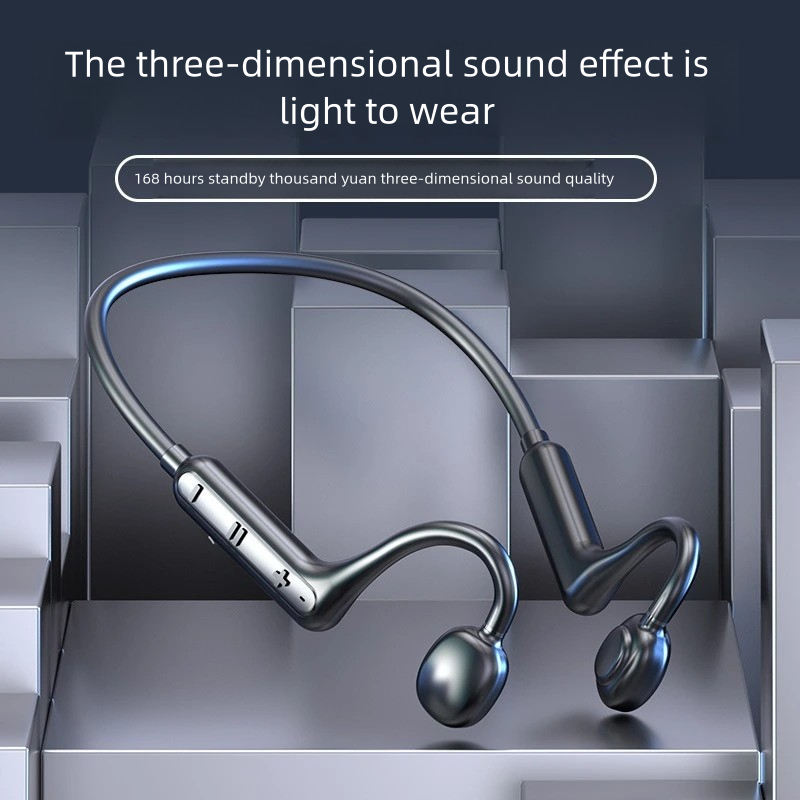 Bone Conduction Headphones Bluetooth 5.2 Wireless Earphones Waterproof Sports Headset with Mic for Workouts Running Driving