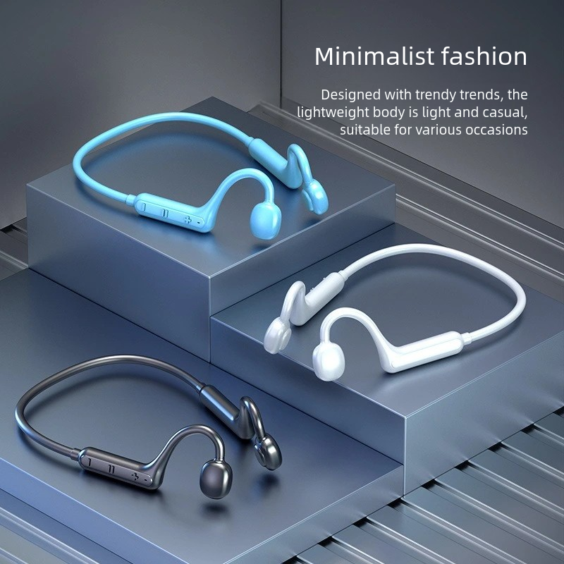 Bone Conduction Headphones Bluetooth 5.2 Wireless Earphones Waterproof Sports Headset with Mic for Workouts Running Driving