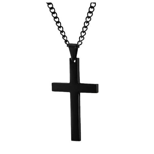 3/1 Pcs Cross Necklace Cuban Link Bracelet Ring for Men,  Hip-hop Fashion Accessories for Men, Necklace or Set