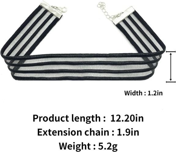 Black Choker Necklace for Women Black Velvet Choker Set of Classic Gothic Adjustable Choker Necklaces Lace Choker for Teen 5 Pcs / 1 Pcs Woman