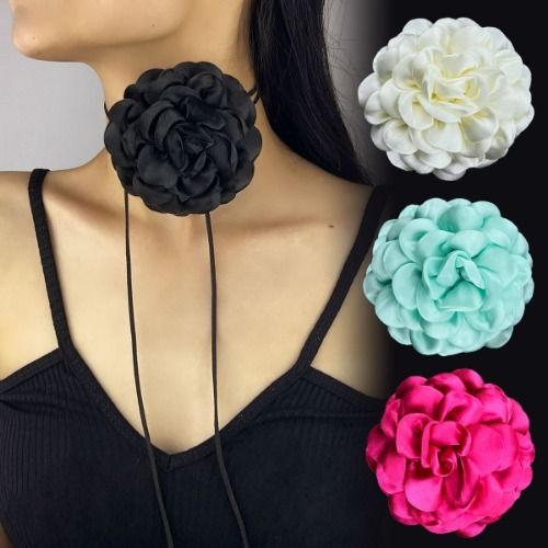 Flower Choker Necklace for Women Floral Choker Necklace for Party Bride Wedding Party Summer Necklaces