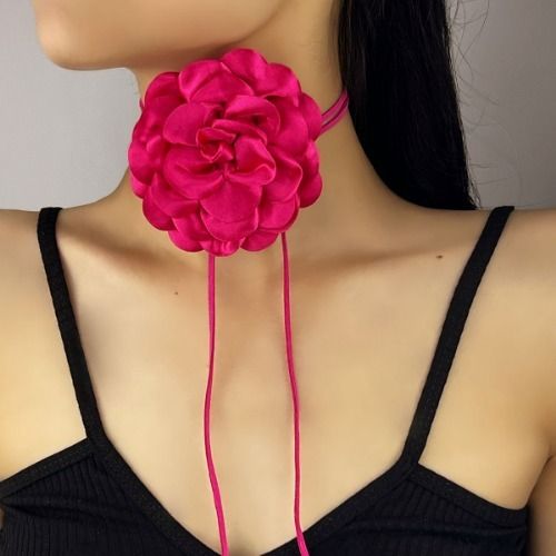 Flower Choker Necklace for Women Floral Choker Necklace for Party Bride Wedding Party Summer Necklaces