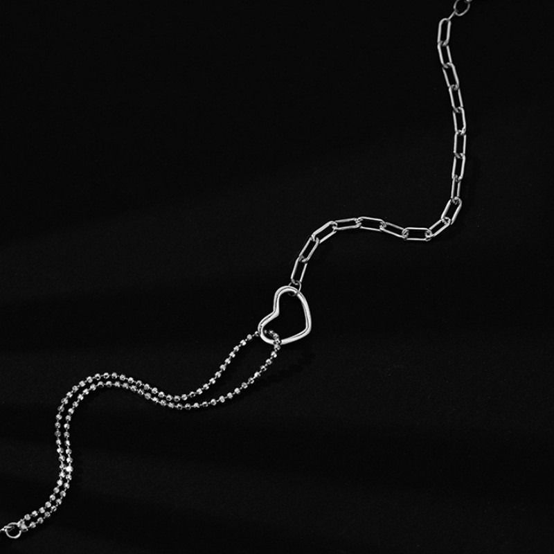 Heart Bracelet for Women Ladies, Love Heart Chain Bracelet Bangle, Women’s Link Bracelets