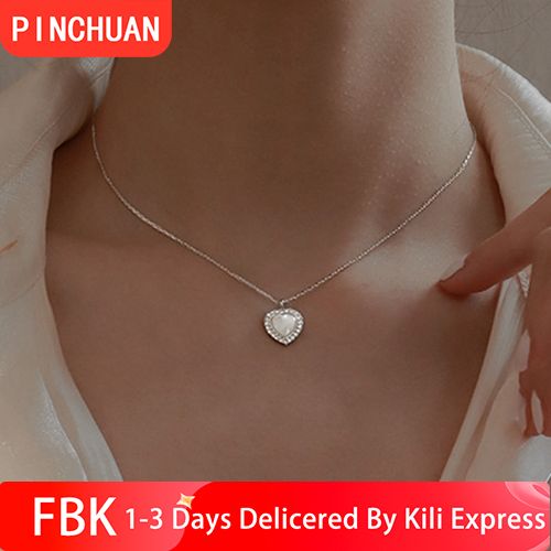 ‌Dainty Heart Choker Necklace for Women Ladies - Adjustable Gold/Silver Minimalist Pendant, Cute Love Jewelry Gift for Her (Birthday, Anniversary, Valentine's)