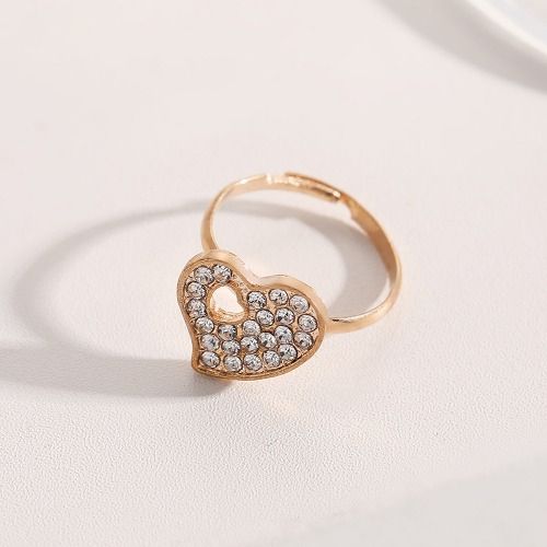 Butterfly Jewelry Set for Women Ladies Diamond Love Heart Necklace Ring Bracelet Suit
