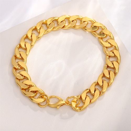 Mens Cuban Link Bracelet - Hip Hop Jewelry, Wide Face (10 mm) Chain Gift for Him