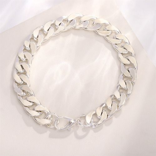 Mens Cuban Link Bracelet - Hip Hop Jewelry, Wide Face (10 mm) Chain Gift for Him
