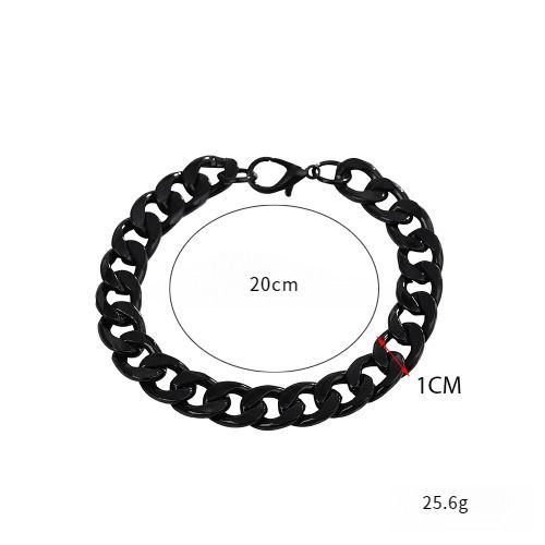 Mens Cuban Link Bracelet - Hip Hop Jewelry, Wide Face (10 mm) Chain Gift for Him