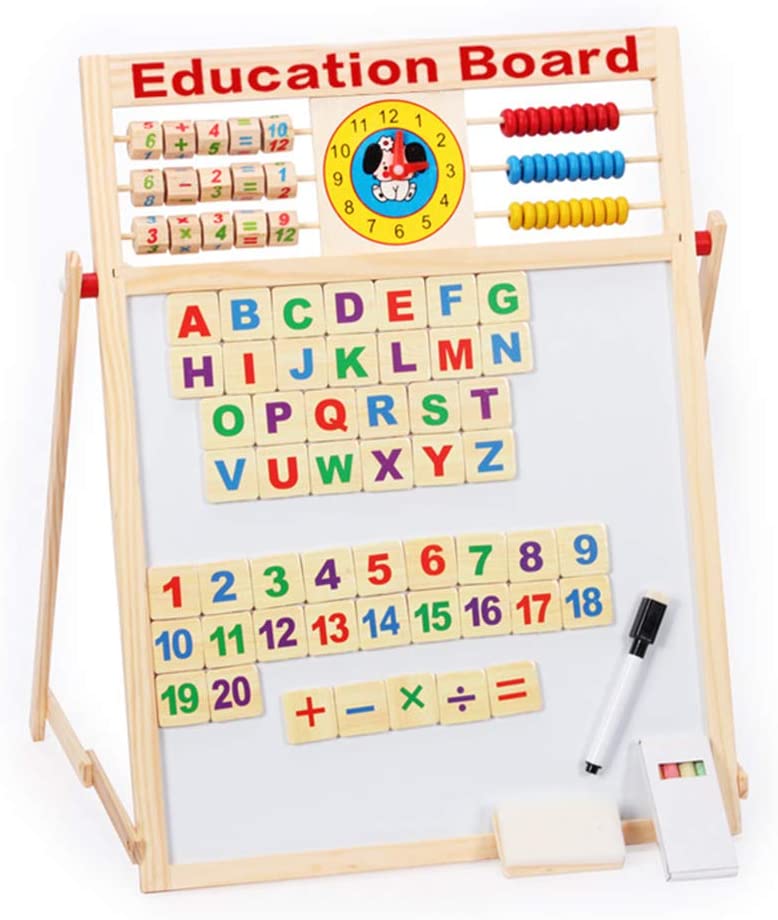 Two sided magnetic board Wooden Multifunction Children Animal Puzzle Writing Magnetic Drawing Board Blackboard Learning Education Toys For Kids