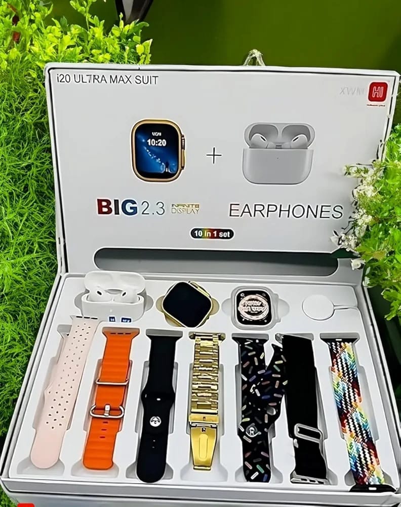 T900 ULTRA 2 MAX SUIT 10 IN 1 - Smart Watch. AND i20 Ultra MAX Suit 10in1 Set