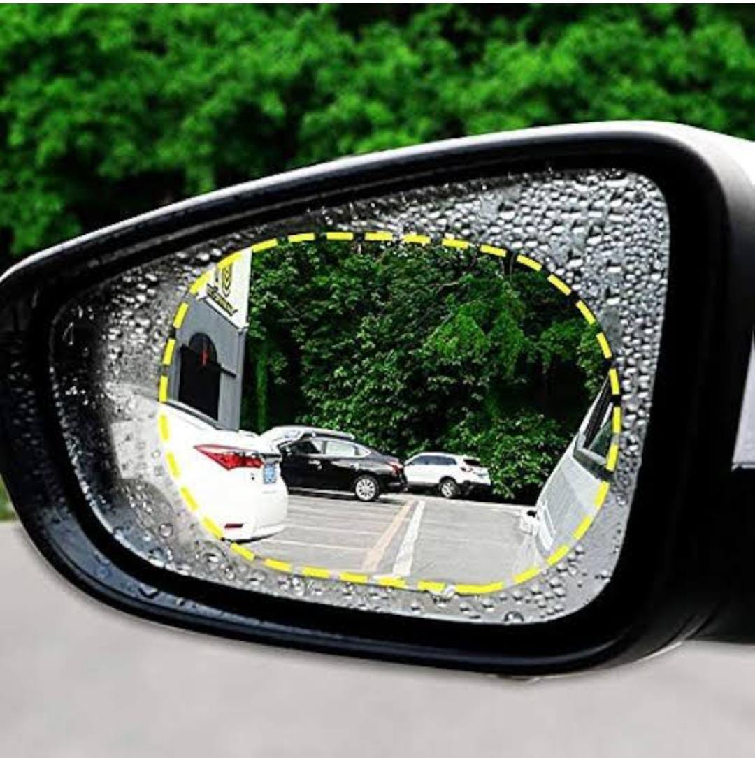 2pcs Car Anti-fog Anti-glare Waterproof Film Protective Rain Proof Shield Rearview side Mirror Window Glass Stickers Anti Membrane Protection for Rainy Day Safe Driving Auto Clear Decal Sticker
