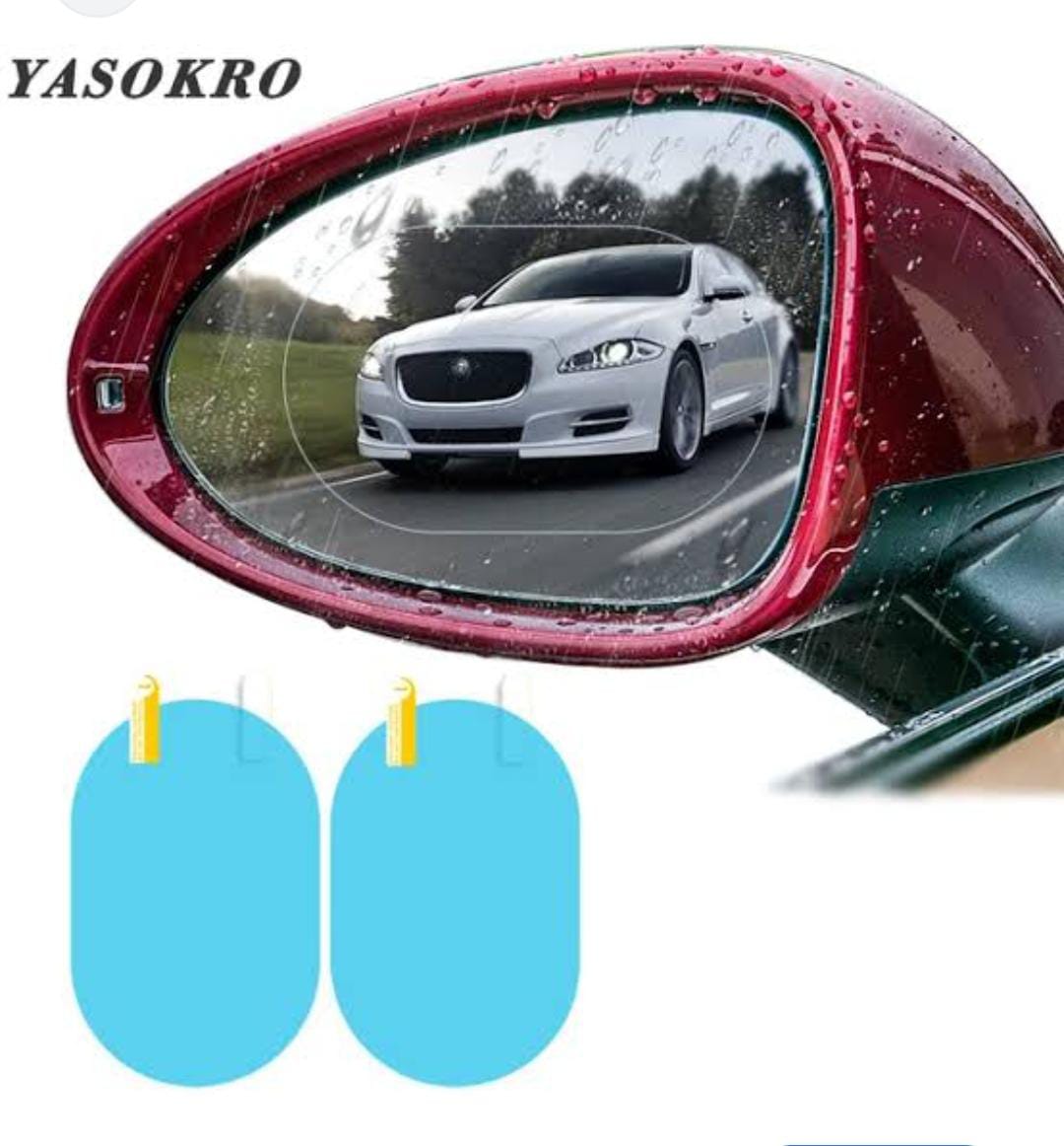 2pcs Car Anti-fog Anti-glare Waterproof Film Protective Rain Proof Shield Rearview side Mirror Window Glass Stickers Anti Membrane Protection for Rainy Day Safe Driving Auto Clear Decal Sticker