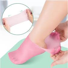 Moisturizing Silicone Sock, Exfoliating Silicon Socks, 1 Pair/Set Breathable Moisturising Protector Pedicure Dry Cracked Skin Care Heel Cups