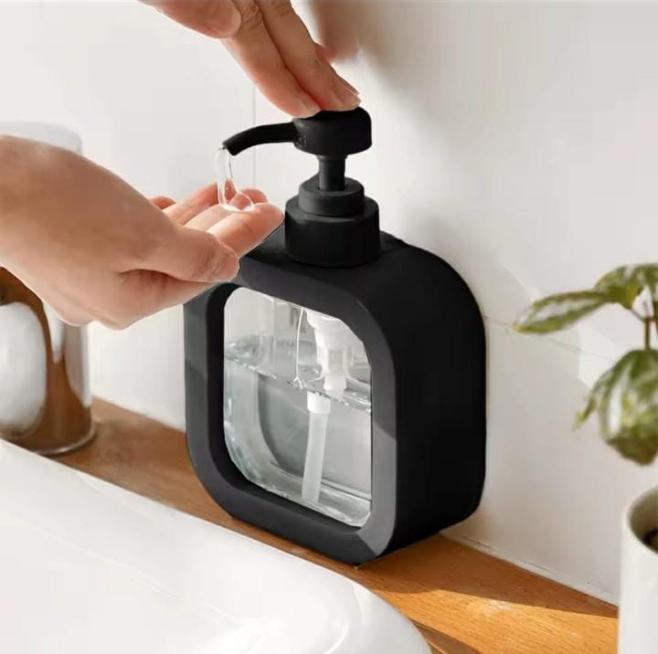 APOTHECARY heavy plastic dispenser bottle for Bathroom and kitchen for shampoo/lotion/oil/shower soap/hand soap and dish soap