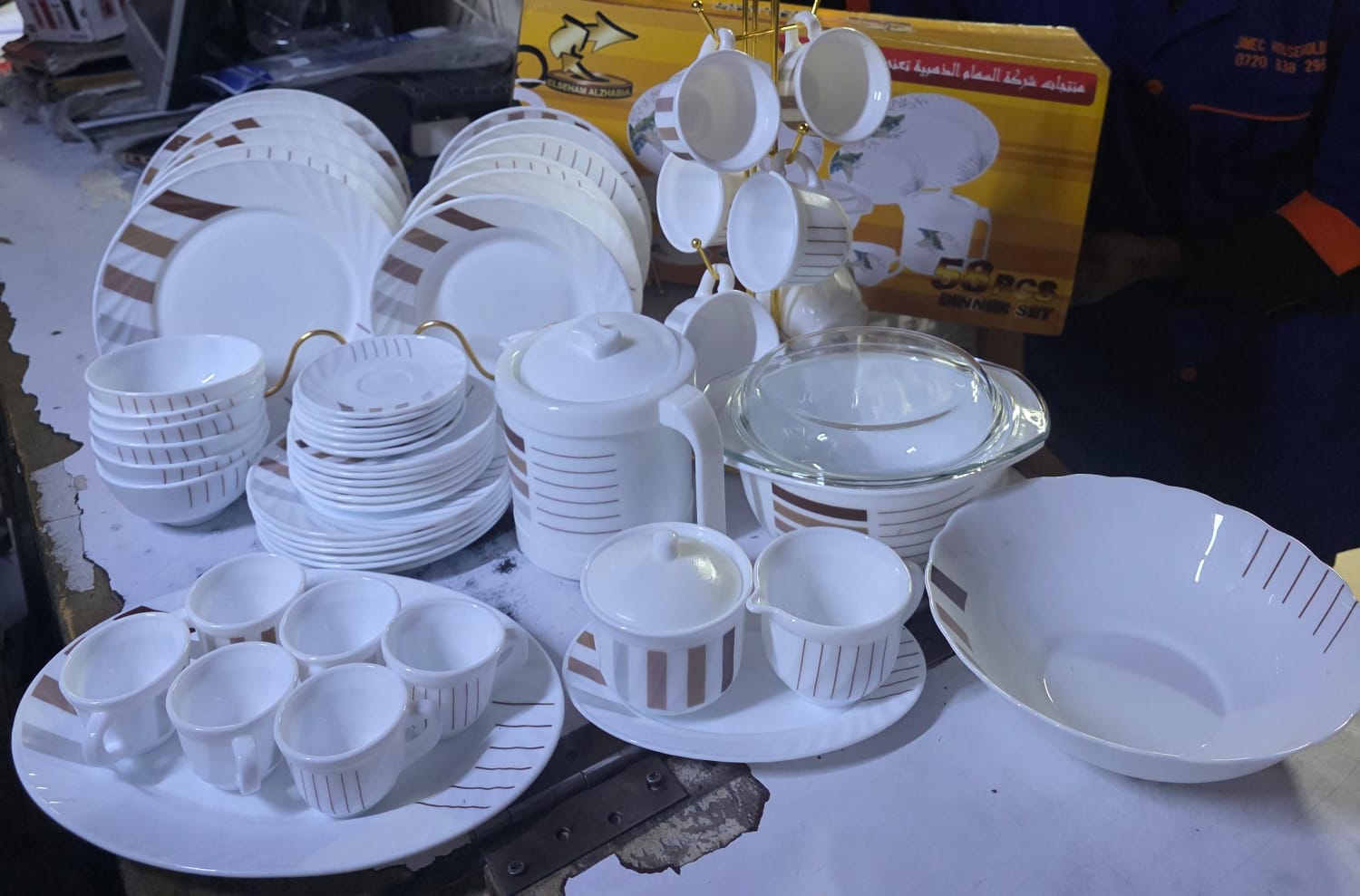 😶‍🌫️NEW ARRIVALS🦋Sundabest 58pcs dinner set ware📍great dinnerset 58 Pcs ceramic dinner set6 PCs side plates6 PCs dinner plates6 PCs soup bowls 6 PCs mugs beautiful and luxurious dinner set