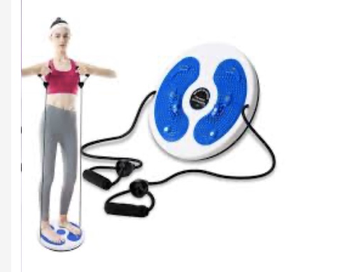 Rotating Magnetic Waist Twister for Exercise, Fitness, Slimming, Foot Massage".Offre Waist Trainer/Tummy Trimmer/Foot Massager Yoga Pilates Twisting Disc Plate as picture normal