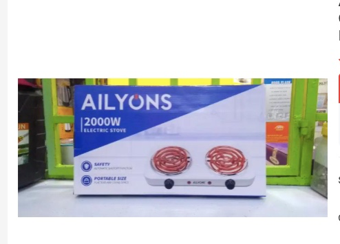 Ailyons 2000W Double Hot Plate Coil Electric Stove – Portable Dual Burner Cooker with Automatic Safety Shut-Off, Adjustable Temperature Control, Fast Heating, Compact Kitchen Appliance