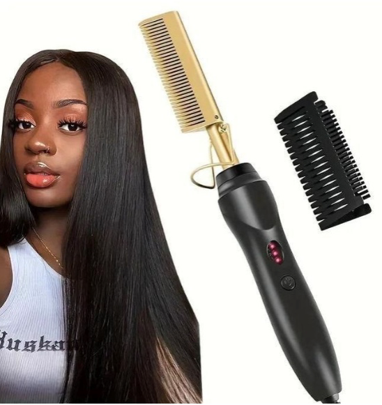 Hair Straightener Hot Comb Hair Curler Flat Iron For Natural Hair & Wigs Hair Hot Comb Hair Straighter
