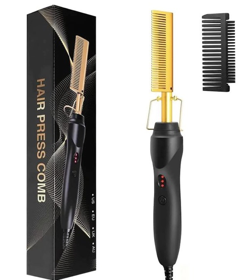 Hair Straightener Hot Comb Hair Curler Flat Iron For Natural Hair & Wigs Hair Hot Comb Hair Straighter