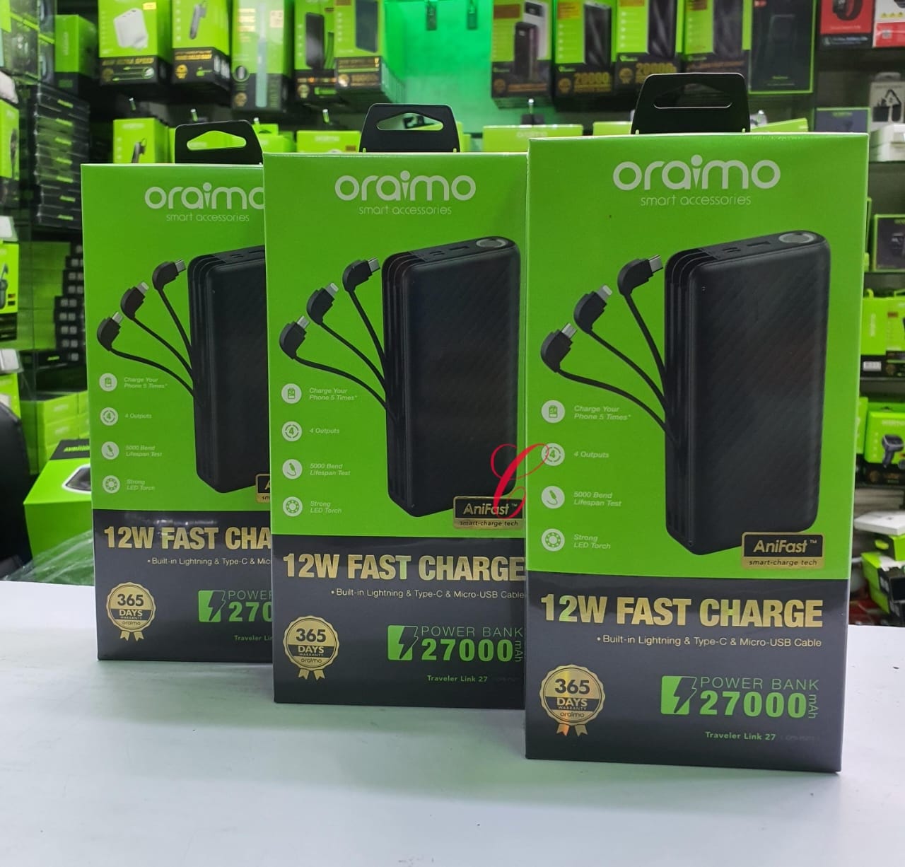 Oraimo Power Bank 30000mAh 27000mAh 20000mAh 10000mAh Toast 10 Flash OPB P118D 10000mAh 12W Power Bank 2.4A Slim &Portable Powerbank OPB P118D, fast charging Phone Smartphone Power Bank