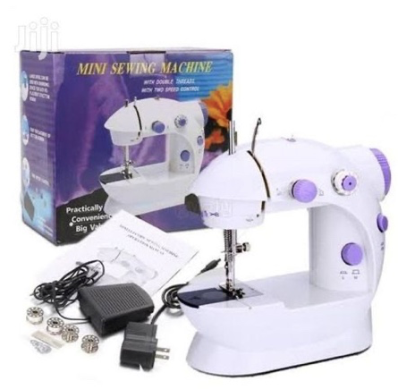 Portable Mini Sewing Machine SM-202A With Foot Pedal & Light - Household Double Thread Control,Handheld Sewing Machine Compact Electric Sewing Machine Household Mending Machine Beginner Sewing