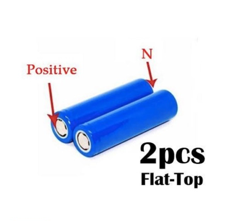 2 pcs 18650 lithium battery rechargeable 3.7v batteries