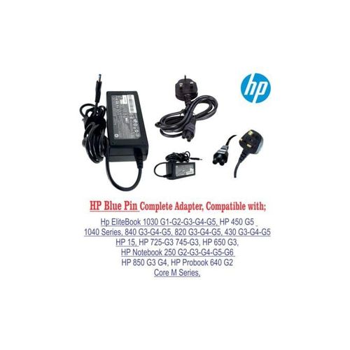 Complete Blue Pin With Power Cable-HP Laptop Charger 19.5V 3.33A, 65W