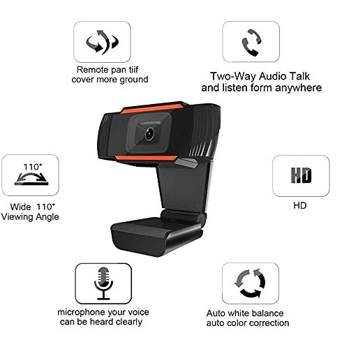 Webcam 1080P/2K Full HD Web Camera With Microphone USB Plug Web Cam For PC Computer Mac Laptop Desktop YouTube Skype Mini Camera Black