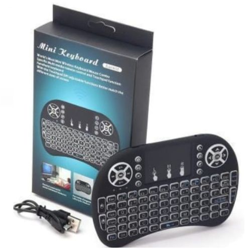 Wireless Mini Keyboard Remote Control Touchpad Mouse Combo Controller With RGB Backlit For Android TV Box Smart TV With OS+USB PC Computer Laptop Window OS HTPC Home Theater PC