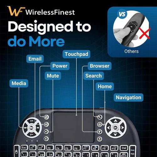 Wireless Mini Keyboard Remote Control Touchpad Mouse Combo Controller With RGB Backlit For Android TV Box Smart TV With OS+USB PC Computer Laptop Window OS HTPC Home Theater PC