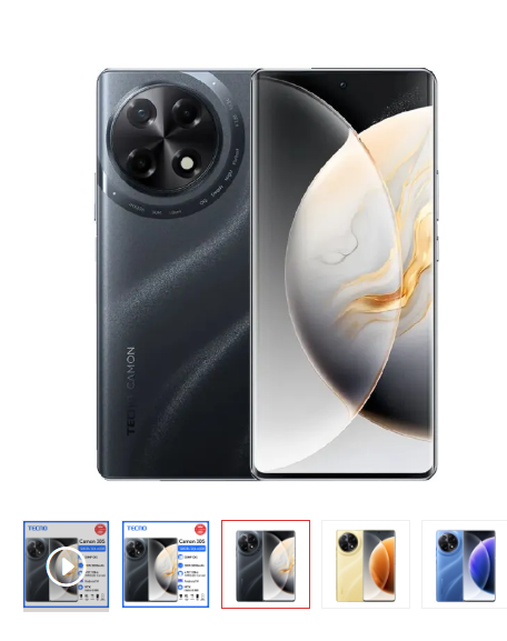 Tecno Camon 30S 128GB+12(6+6)GB RAM 6.7" 3D-Curved AMOLED 120Hz Screen MTK Helio G100 33W 5000mAh 50MP Dual Speaker Android 14 Smart Phones Dual Sim phone