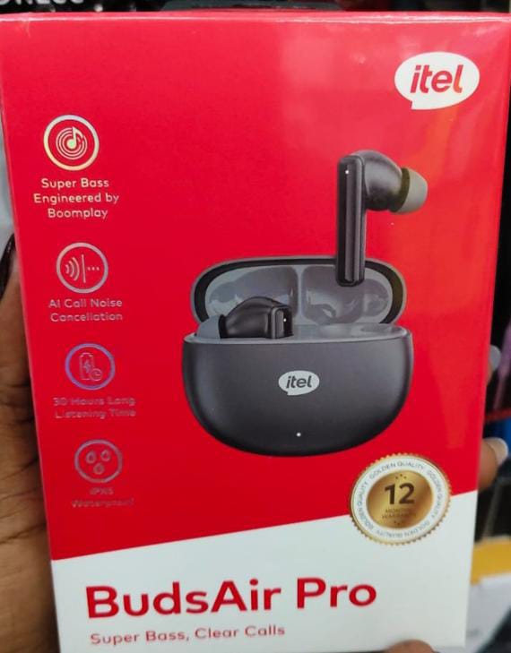 Itel ITW wireless Ear Buds Wireless Earphone Bluetooth Bluetooth  Sound black