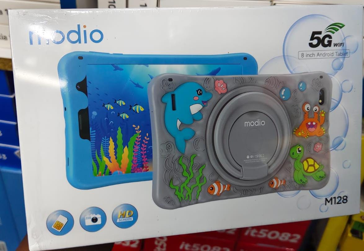 NEW Modio M128 KIDS STUDY TABLET 8INCH  4000MAH 5G SIMCARD SLOT WITH SILICONE COVER android Tablet