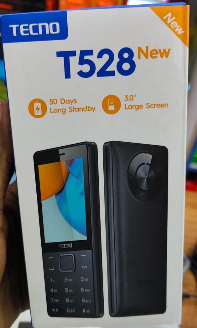Tecno T528 NEW, 3.0'' FM Radio,(Dual SIM) 2500mAh Battery Type C - Black
