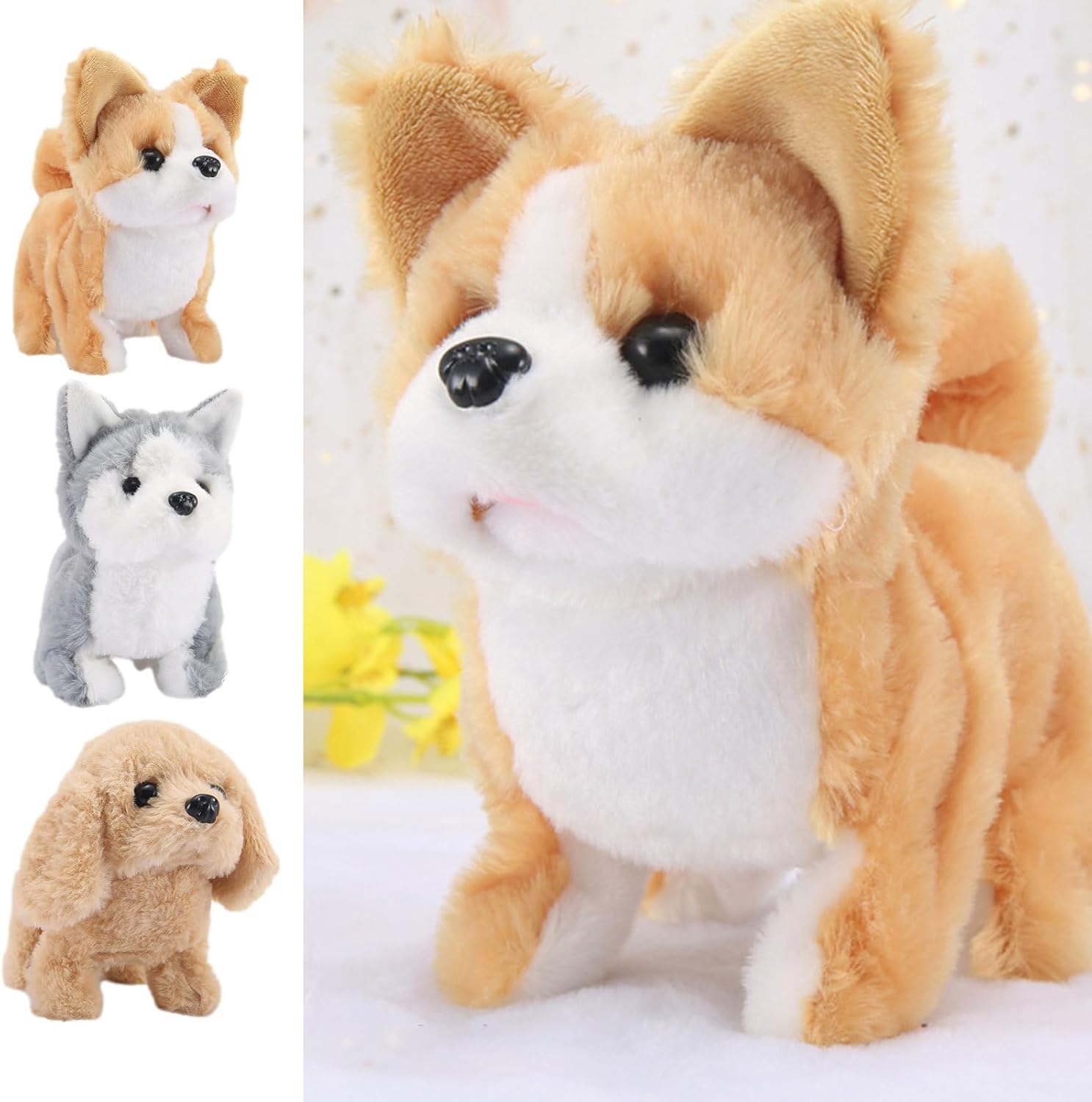 Fast delivery within 1-5 days Kids Plush Walking Barking Retriever Puppy Electronic Interactive Pet Dog boy girl Toys