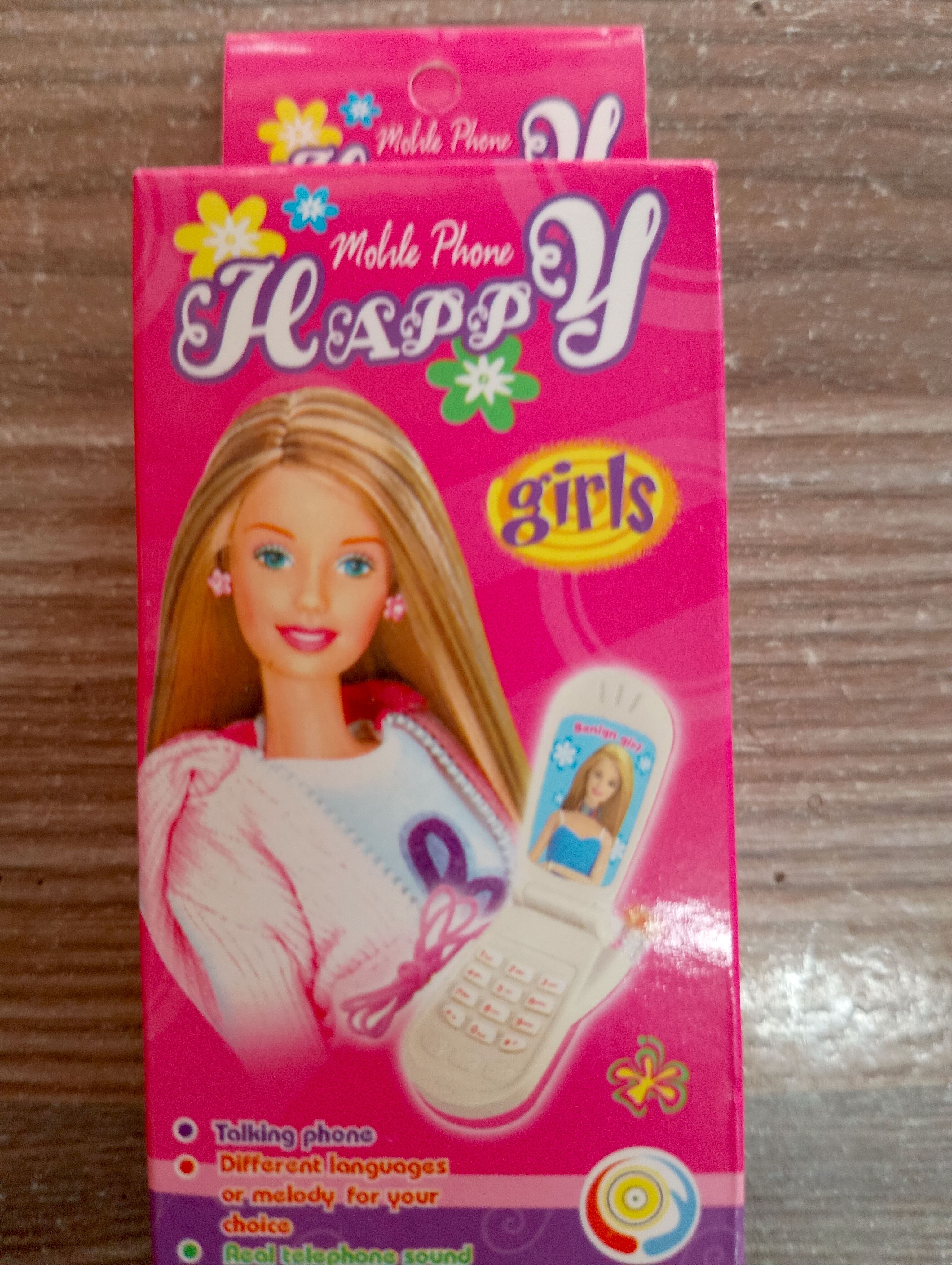 Toy Flip Phone for Kids – “Happy” Mobile Phone – Barbie Girl Edition
Delight your child with this colorful and fun "Happy" Toy Mobile Phone – a perfect pretend-play gadget for young kids! Bright pink