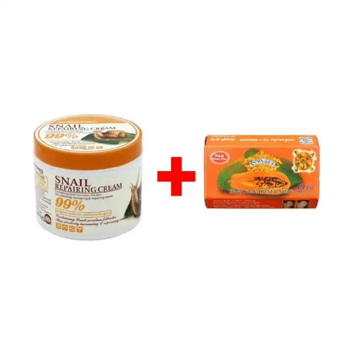 Snail Repairing Cream and Asantee Papaya And Honey Soap