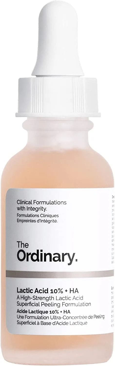 The Ordinary Lactic Acid 10% + HA 2% Exfoliating Face Serum. Exfoliates, Smooths, Removes Wrinkles & Fine Lines & Evens texture
