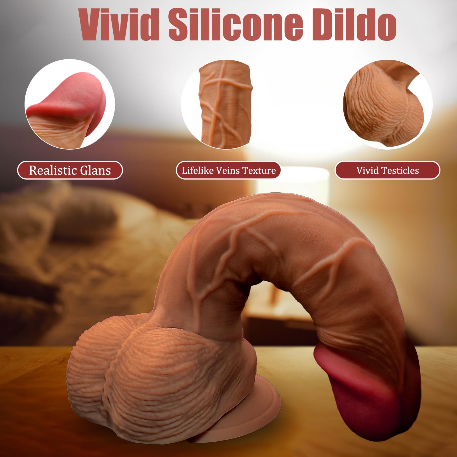 7 Inch Suction Cup Dildo for Beginner Realistic Dildos Adult Sex Toys for Hands Free Play G Spot Anal Dildo Sex Toy for Men Women Couples Silicone Flexible Dildo with Strong Suction Base