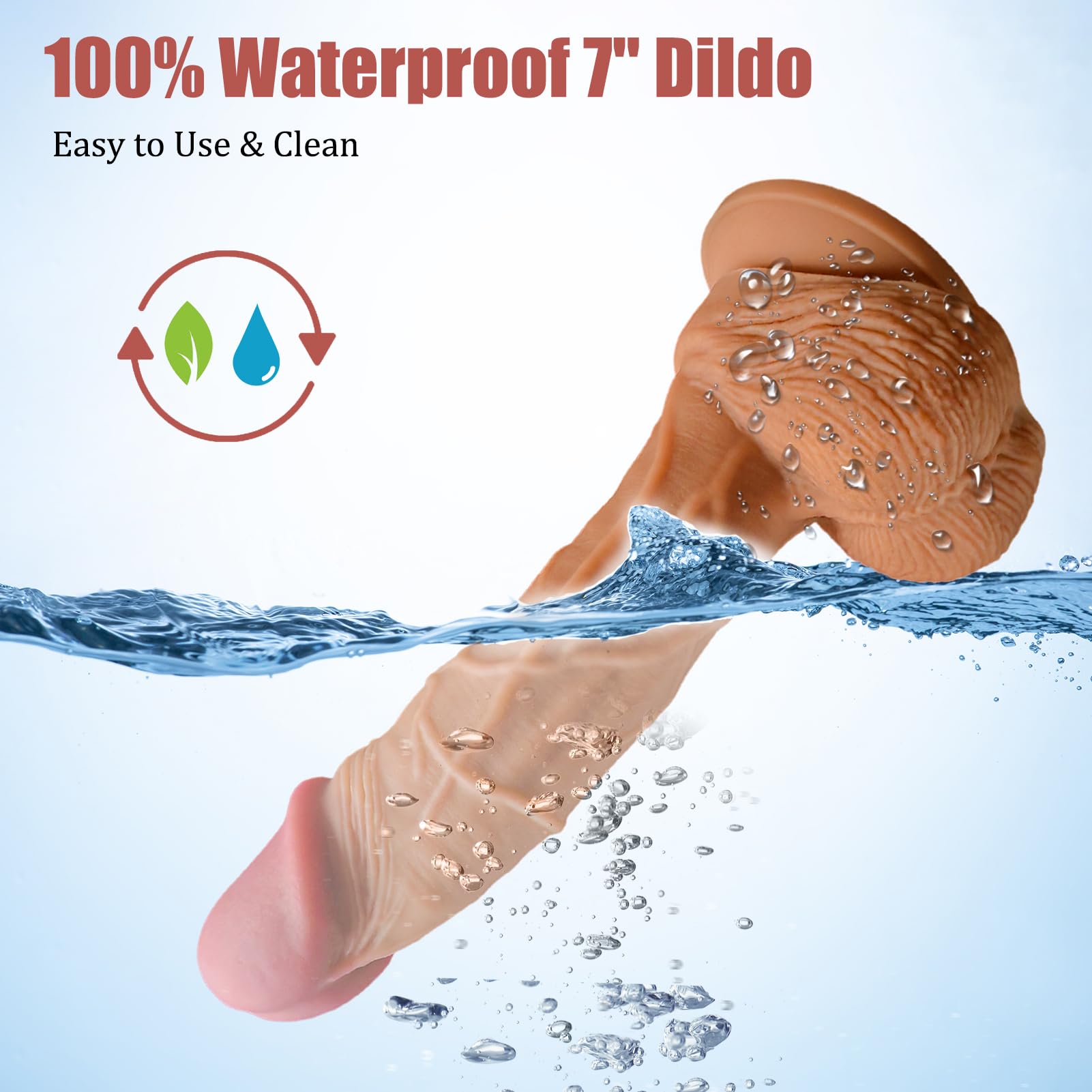 7 Inch Suction Cup Dildo for Beginner Realistic Dildos Adult Sex Toys for Hands Free Play G Spot Anal Dildo Sex Toy for Men Women Couples Silicone Flexible Dildo with Strong Suction Base