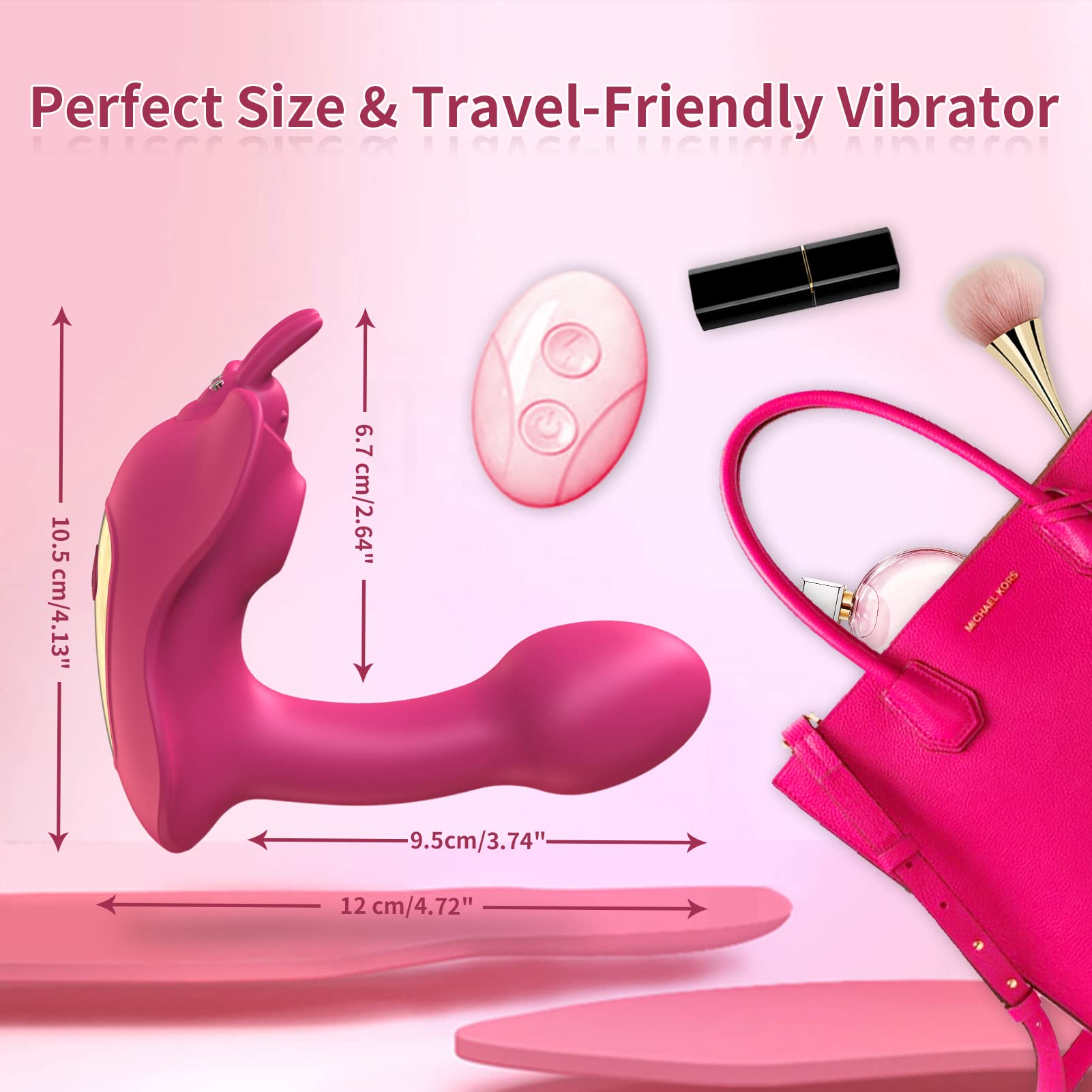 Panty Butterfly G Spot & Clitoris Vibrator with 10 Vibrations & 10 Suctions, Wearable Vibrators Remote Control Stimulator Adult Suction Sex Toys for Women Pleasure view 3