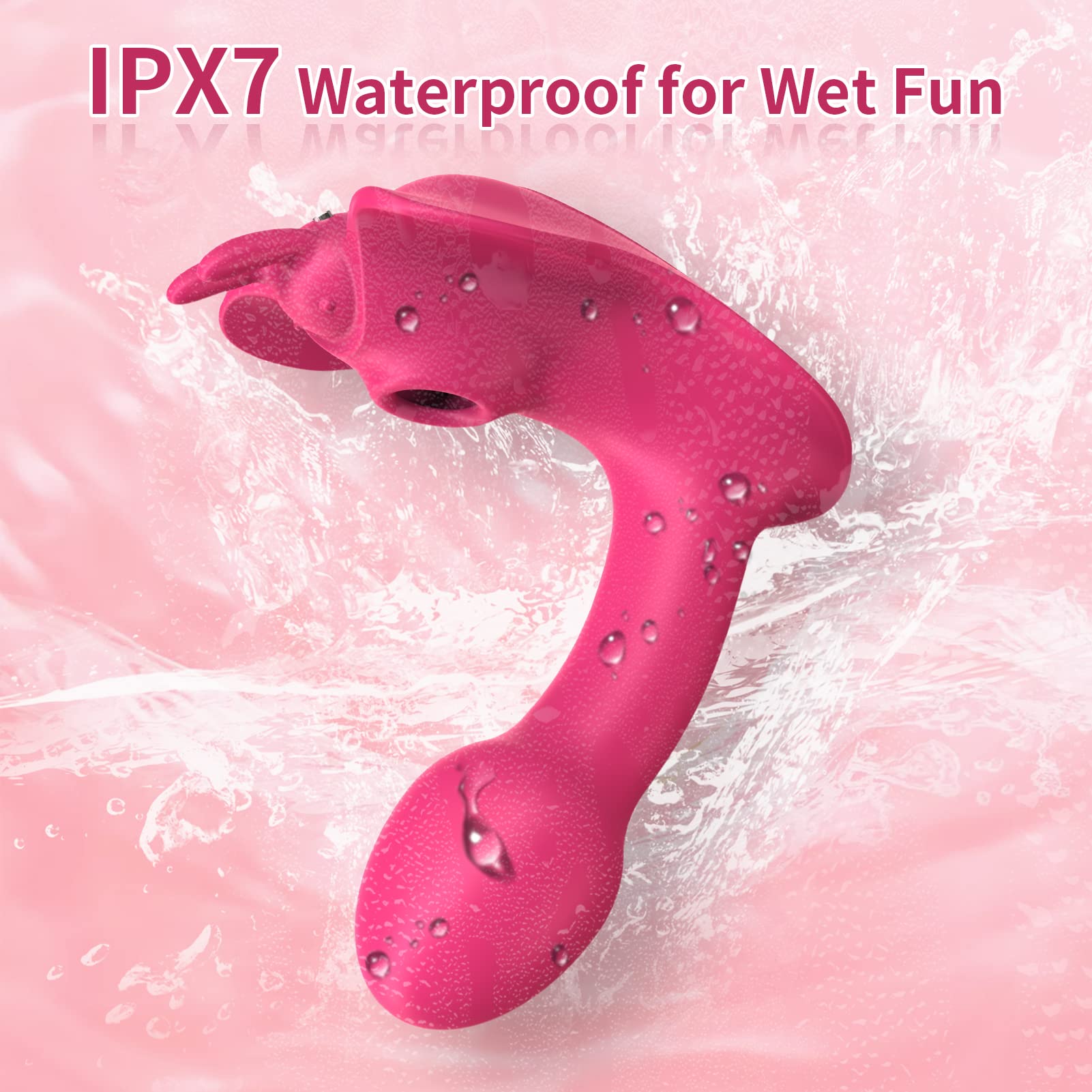 Panty Butterfly G Spot & Clitoris Vibrator with 10 Vibrations & 10 Suctions, Wearable Vibrators Remote Control Stimulator Adult Suction Sex Toys for Women Pleasure view 6